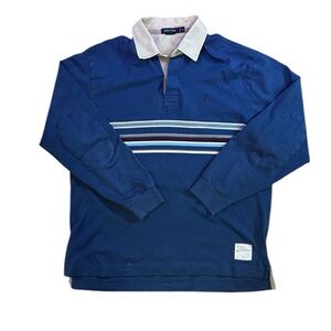 Navy Nautica Polo Sports Rugby Men's Oversized Billy Eilish inspired l SIZE XL